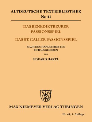 cover image of Das Benediktbeurer Passionsspiel